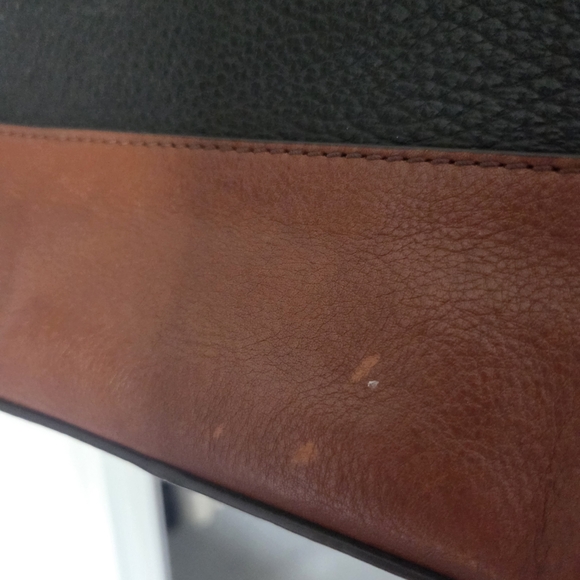 Fossil Black and Brown Leather Tote Bag - Picture 5 of 8